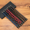 Monsieur Braided Leather Bracelet — Magnetic Clasp for Men