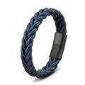 Monsieur Braided Leather Bracelet — Magnetic Clasp for Men