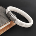 Monsieur Slim Leather Bracelet — Double Safety Clasp for Men