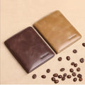 Monsieur Vintage Leather Wallet — RFID Money Clip Slim for Men