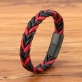 Monsieur Braided Leather Bracelet — Magnetic Clasp for Men