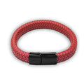 Monsieur Slim Leather Bracelet — Double Safety Clasp for Men