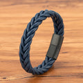 Monsieur Braided Leather Bracelet — Magnetic Clasp for Men