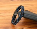 Monsieur Braided Leather Bracelet — Magnetic Clasp for Men