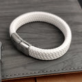 Monsieur Slim Leather Bracelet — Double Safety Clasp for Men