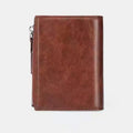 Monsieur Zip Leather Wallet — RFID Business Card Holder for Men