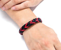 Monsieur Braided Leather Bracelet — Magnetic Clasp for Men
