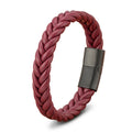 Monsieur Braided Leather Bracelet — Magnetic Clasp for Men