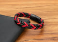 Monsieur Braided Leather Bracelet — Magnetic Clasp for Men