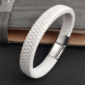Monsieur Slim Leather Bracelet — Double Safety Clasp for Men
