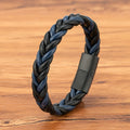 Monsieur Braided Leather Bracelet — Magnetic Clasp for Men