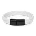 Monsieur Slim Leather Bracelet — Double Safety Clasp for Men