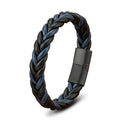 Monsieur Braided Leather Bracelet — Magnetic Clasp for Men