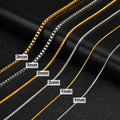 Monsieur Chain Necklace — Stainless Steel Box Link for Men