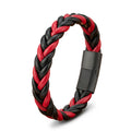 Monsieur Braided Leather Bracelet — Magnetic Clasp for Men