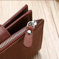 Monsieur Zip Leather Wallet — RFID Business Card Holder for Men