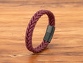 Monsieur Braided Leather Bracelet — Magnetic Clasp for Men