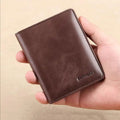 Monsieur Vintage Leather Wallet — RFID Money Clip Slim for Men